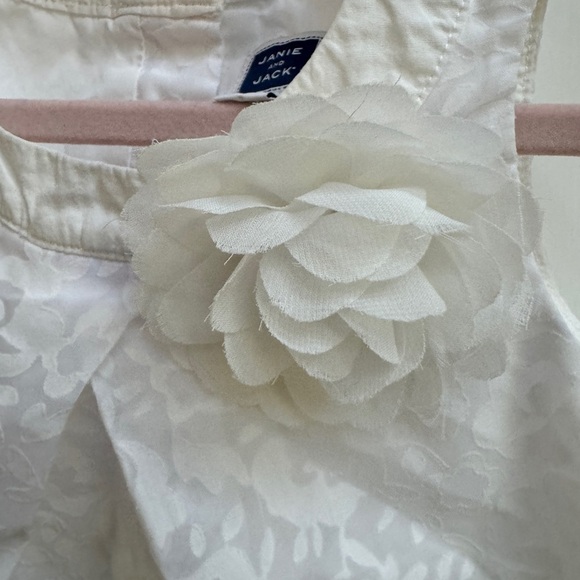 Janie & Jack 2T White Girls Formal Floral Tank Top Sleeveless Shift Dredd - Picture 4 of 6